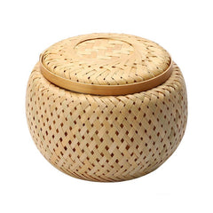 Bamboo Woven Tea Pot Storage Box Container