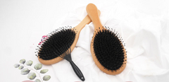 Natural Beech Wood Bristle Hair Massage Comb