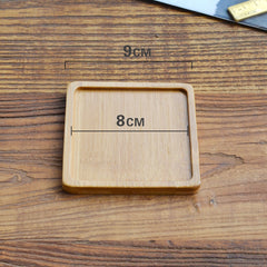 Bamboo Flower Pot Tray Anti-Leakage Round Square