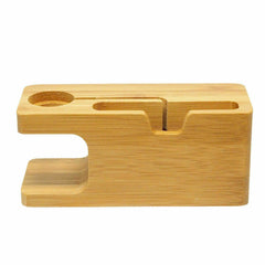Bamboo Wood Charging Dock Stand for Phone & Watch