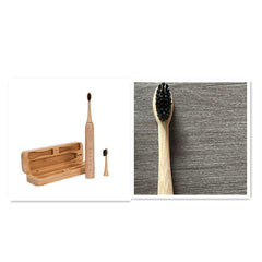 Bamboo USB Rechargeable Electric Toothbrush with Case