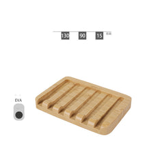 Eco-Friendly Bamboo Soap Rack with Drainage Design