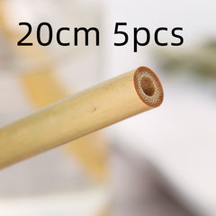 Eco-Friendly Natural Bamboo Straws with Cleaning Brush