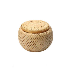 Bamboo Woven Tea Pot Storage Box Container