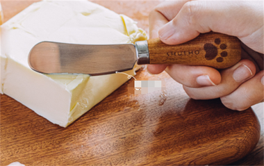 Mini Stainless Steel Butter Knife with Cocoa Bear Handle