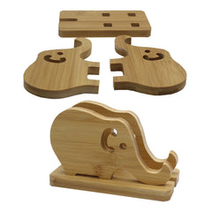 Bamboo Wood Mobile Phone & Tablet Holder Stand
