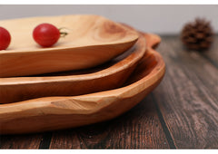 Rectangular Wooden Snack & Fruit Tray – Nordic Style Serving Plate
